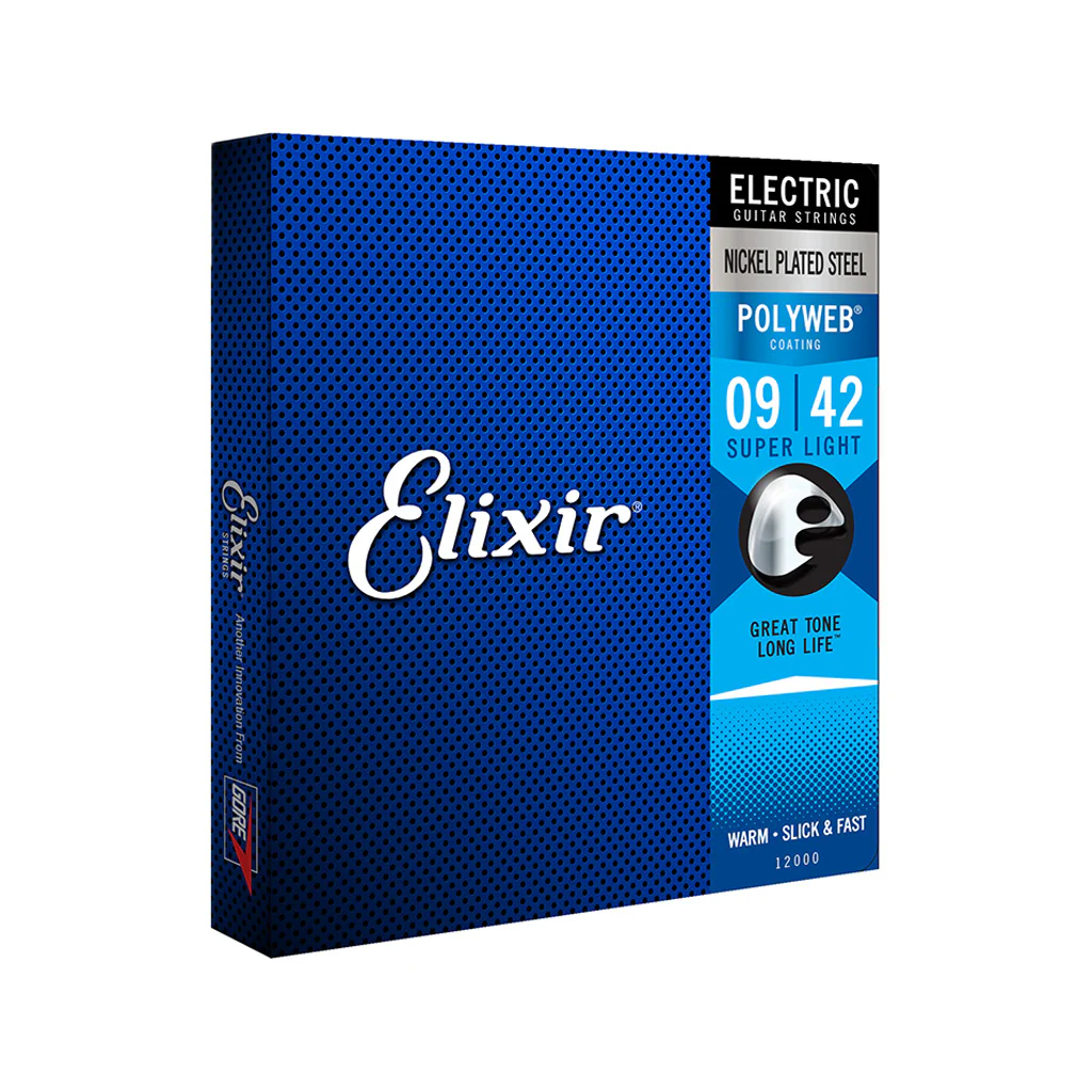 Elixir 12000 Polyweb Electric Guitar Strings, Super Light, 9-42 - Image 3