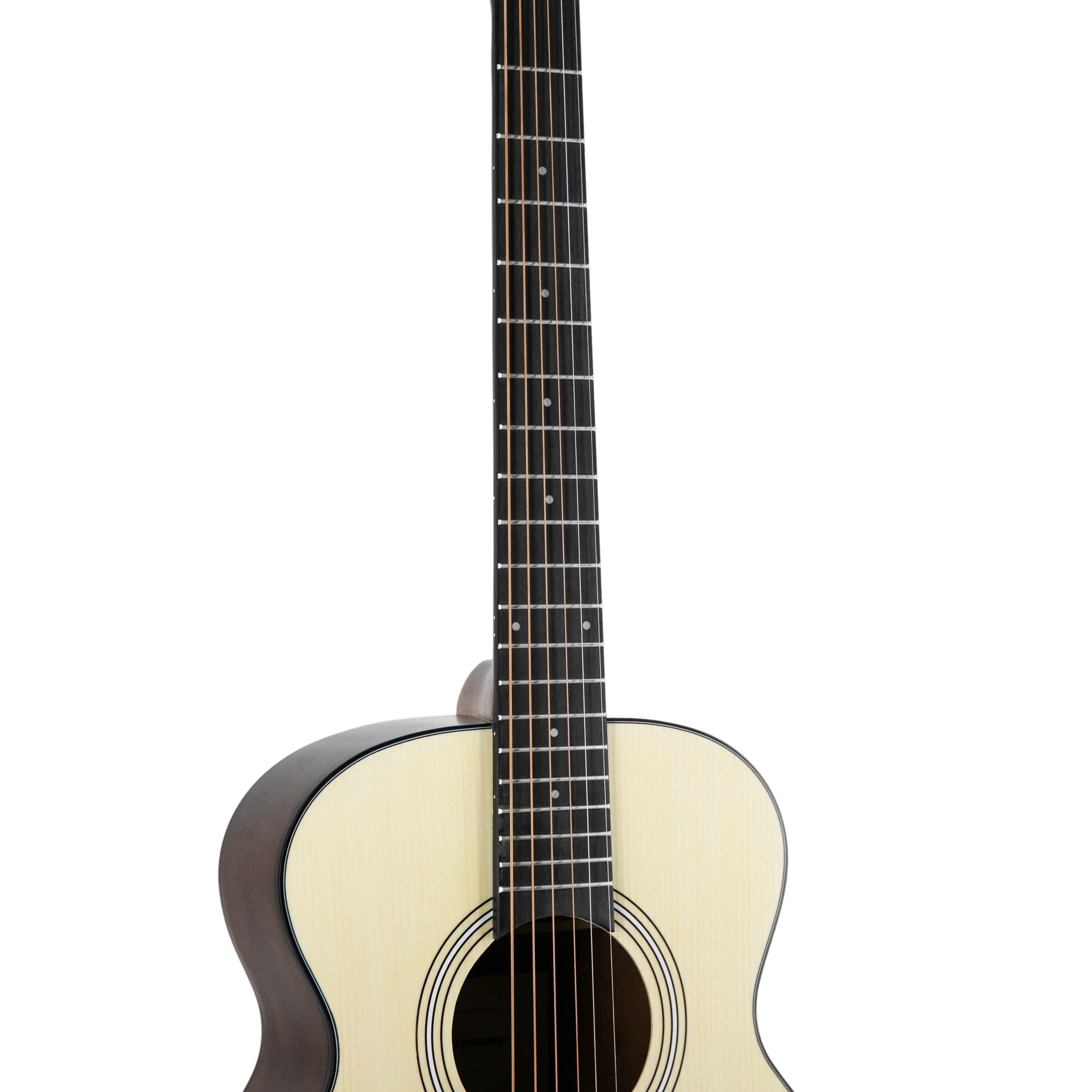 Harmony Foundation Series Terra Petite OM Acoustic Guitar w/Bag, Natural Satin - Image 7