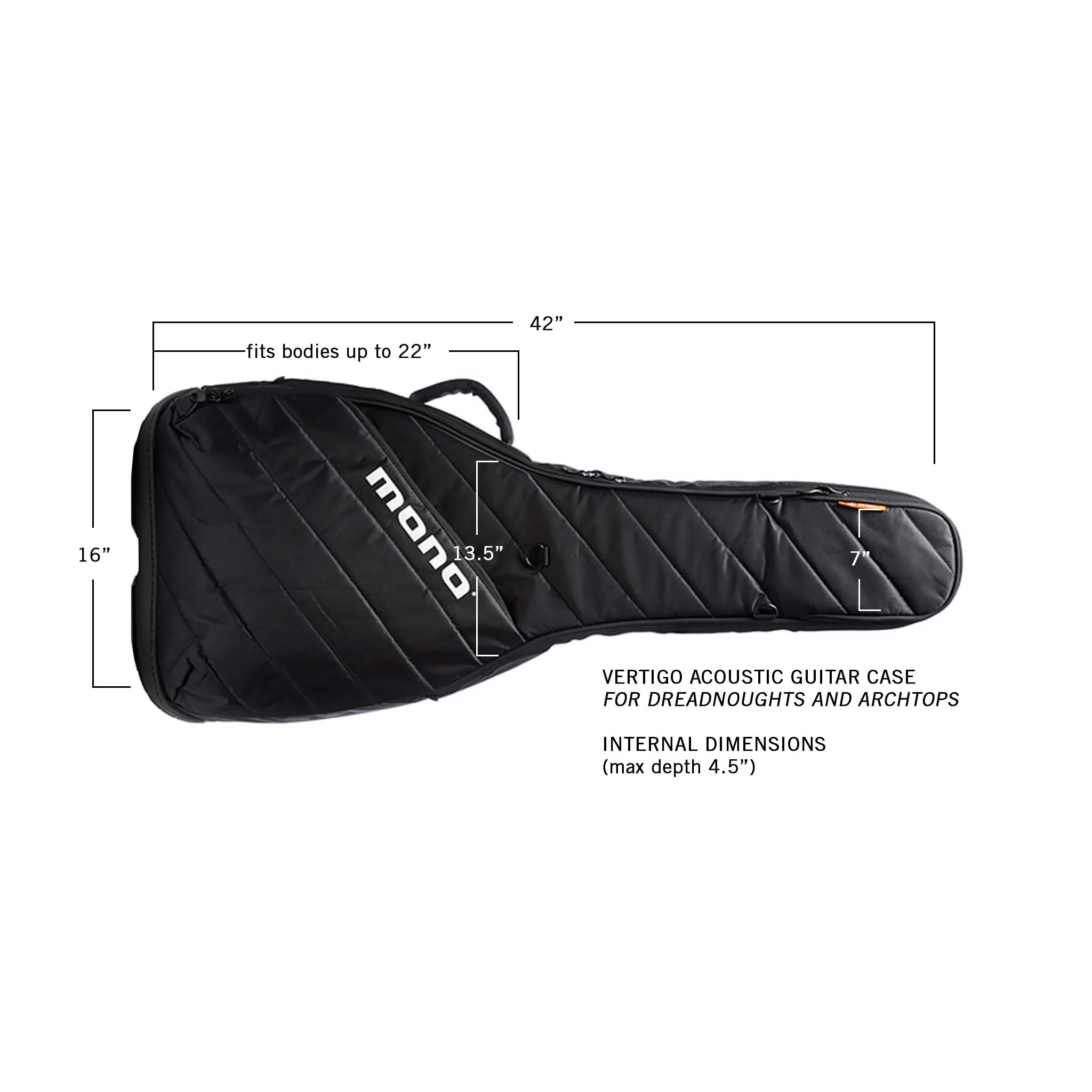 MONO Vertigo Acoustic Guitar Case, Black - Image 7